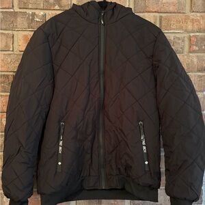 Women's Black Quilted Puffer Jacket